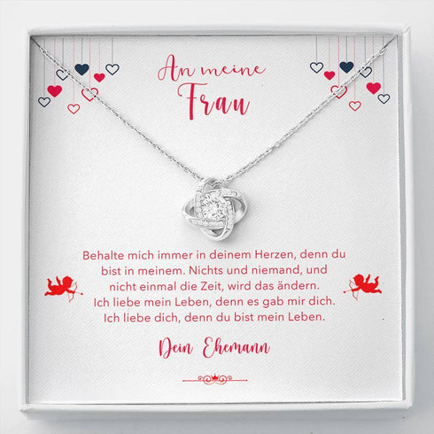 Weißgold-Halskette - (Valentinstag Spezial) An meine Frau
