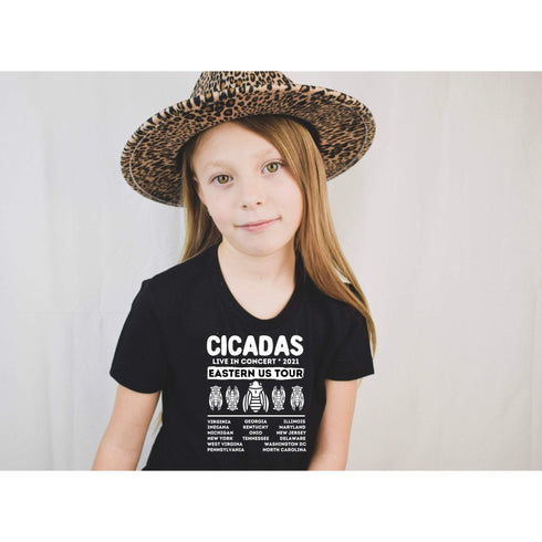 Cicadas Live In Concert Brood X 2021 Eastern Tour Concert USA Bug Insect Lover Cicada Kids Softstyle Tee