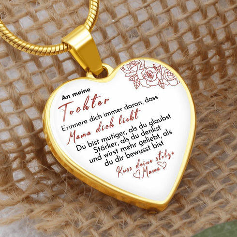 Divesart - Herz Halskette - Kuss, deine Mama