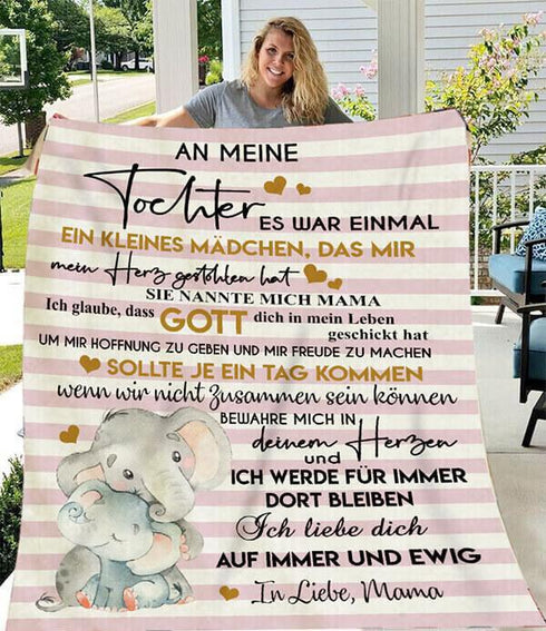Divesart - Decke von Mutter zu Tochter - "Rosa Zärtlichkeit"