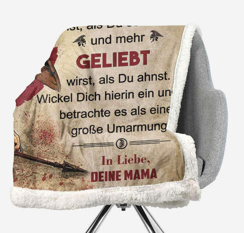 Divesart - Decke von Mutter zu Sohn - "Erreiche immer dein Ziel"