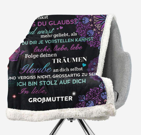 Divesart - Decke von Großmutter zu Enkelin - "Schönheit ist in dir"