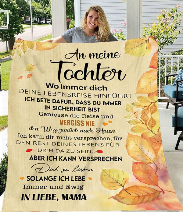 Divesart - Decke von Mutter zu Tochter - "Herbstblätter"