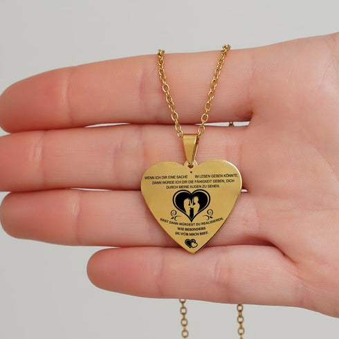 Mein Herz in deinen Händen - Herzanhänger graviert für einen geliebten Menschen