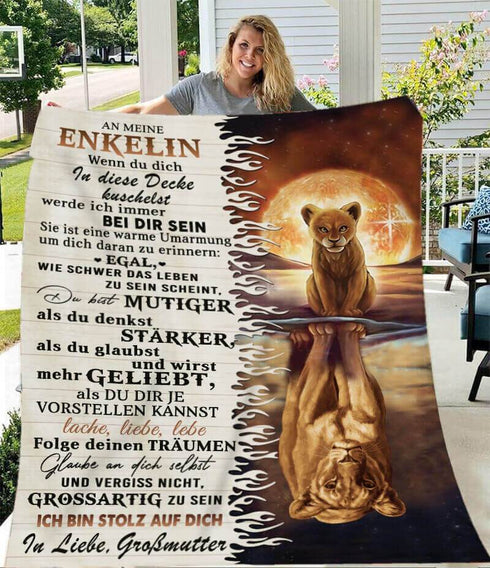 Divesart - Decke von Großmutter zu Enkelin - "Meine Stärke liegt in dir"