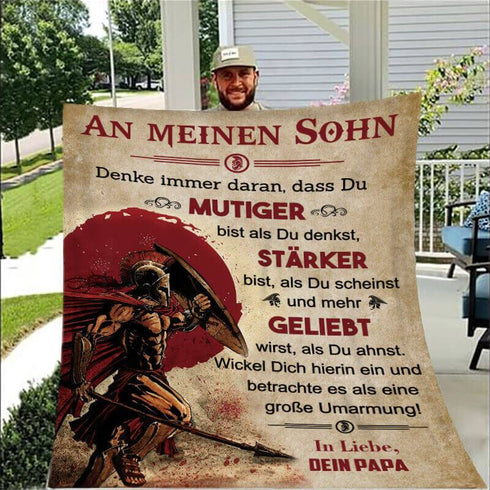 Divesart - Decke vom Vater an den Sohn - "Erreiche immer dein Ziel"