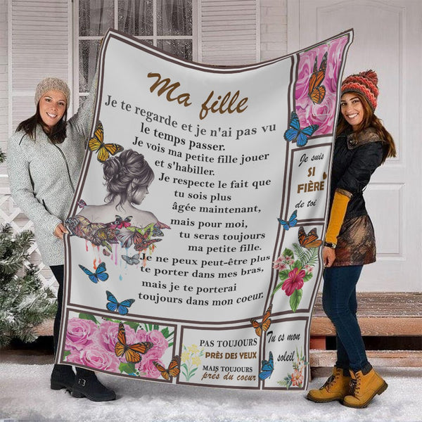 Couverture Personnalisée Ma Fille Papillon