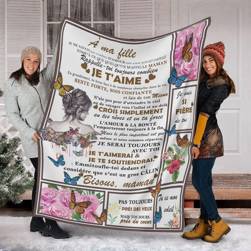 Couverture Personnalisée À Ma Fille Papillon