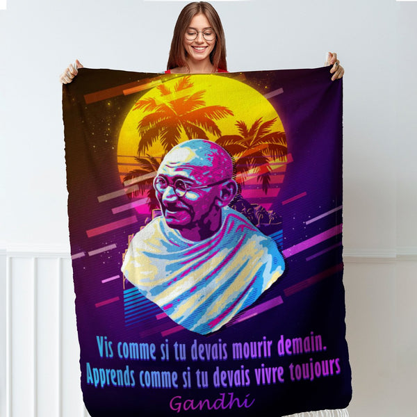 Couverture de citation inspirante de Gandhi 'Vie'