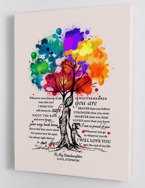 To My Stepdaughter - From StepMom - Hard Time Framed Canvas Gift MD024 - DivesArt LLC
