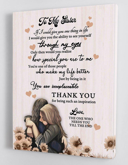 To My Sister - Framed Canvas Gift SS002 - DivesArt LLC
