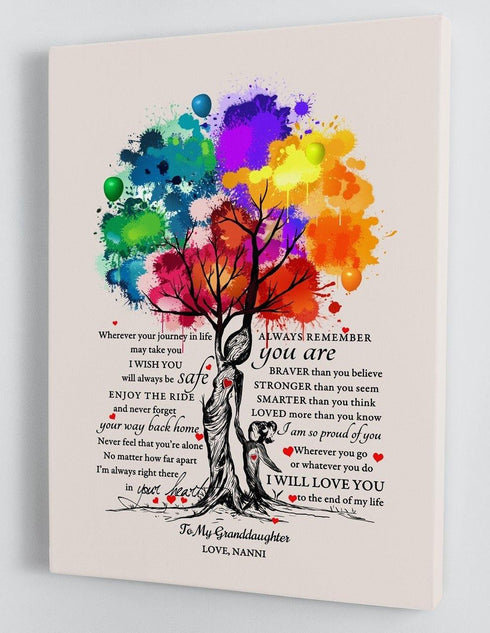 To My Granddaughter - From Nanni - Hard Time Framed Canvas Gift GMD023 - DivesArt LLC