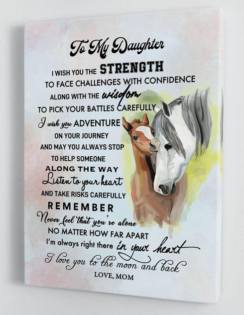 To My Daughter - From Mom - Framed Canvas Gift MD057 - DivesArt LLC