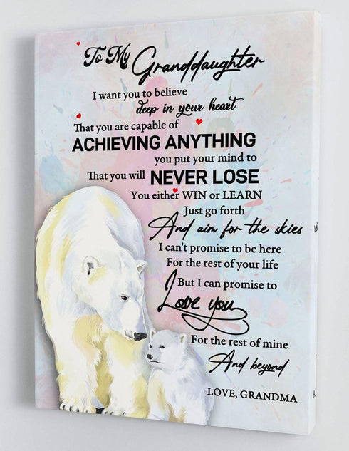 To My Granddaughter - From Grandma - Framed Canvas Gift GMD056 - DivesArt LLC