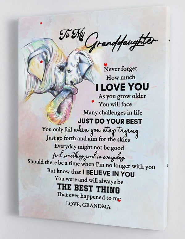To My Granddaughter - From Grandma - Framed Canvas Gift GMD052 - DivesArt LLC