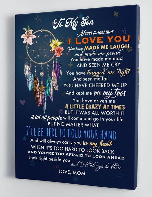 To My Son - From Mom - Hard Time Framed Canvas Gift MS056 - DivesArt LLC